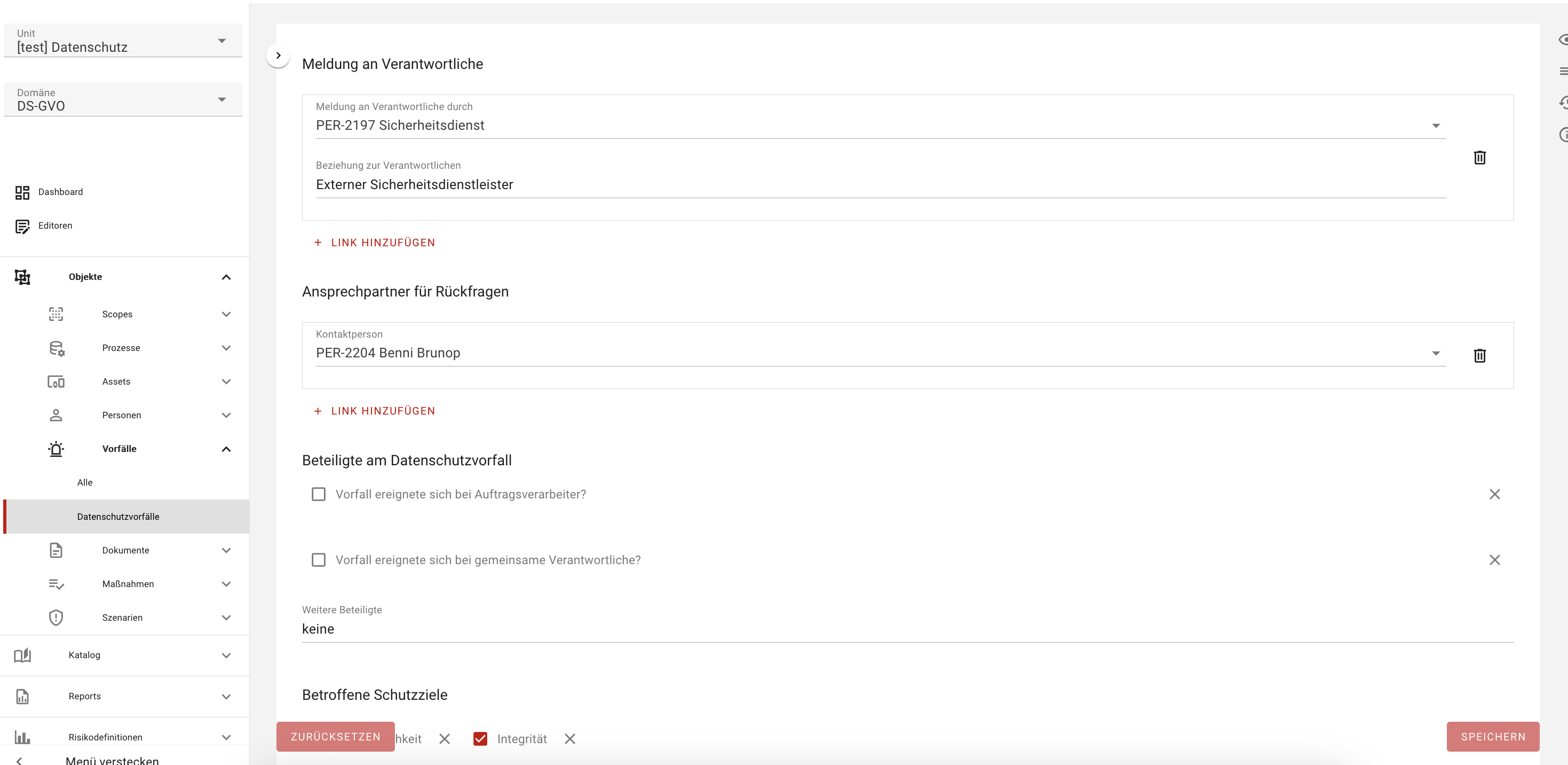 Datenschutzvorfall