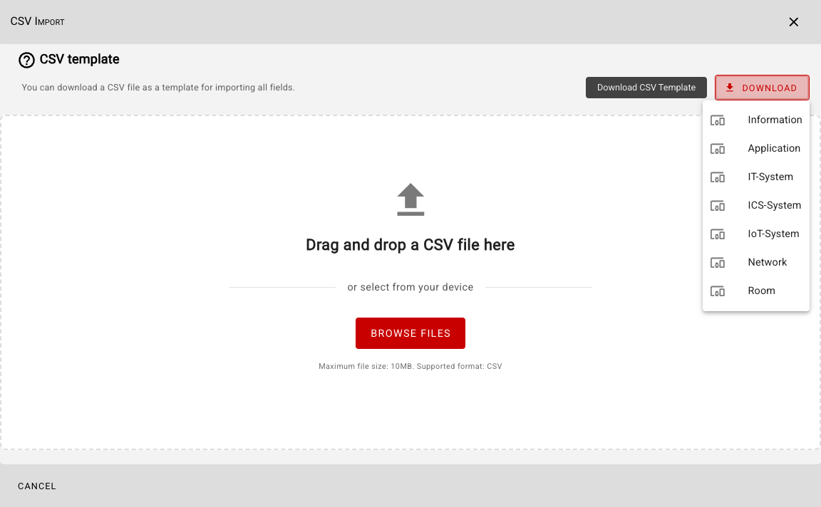 CSV sample file