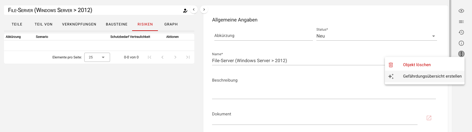 Gefährdungsübersicht erstellen